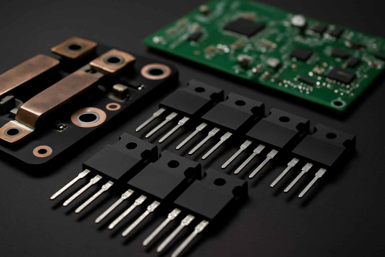 Electronics on a table